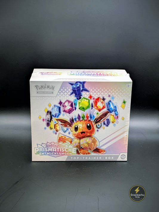 Pokemon Prismatische Entwicklungen Top Trainer Box (Deutsch)