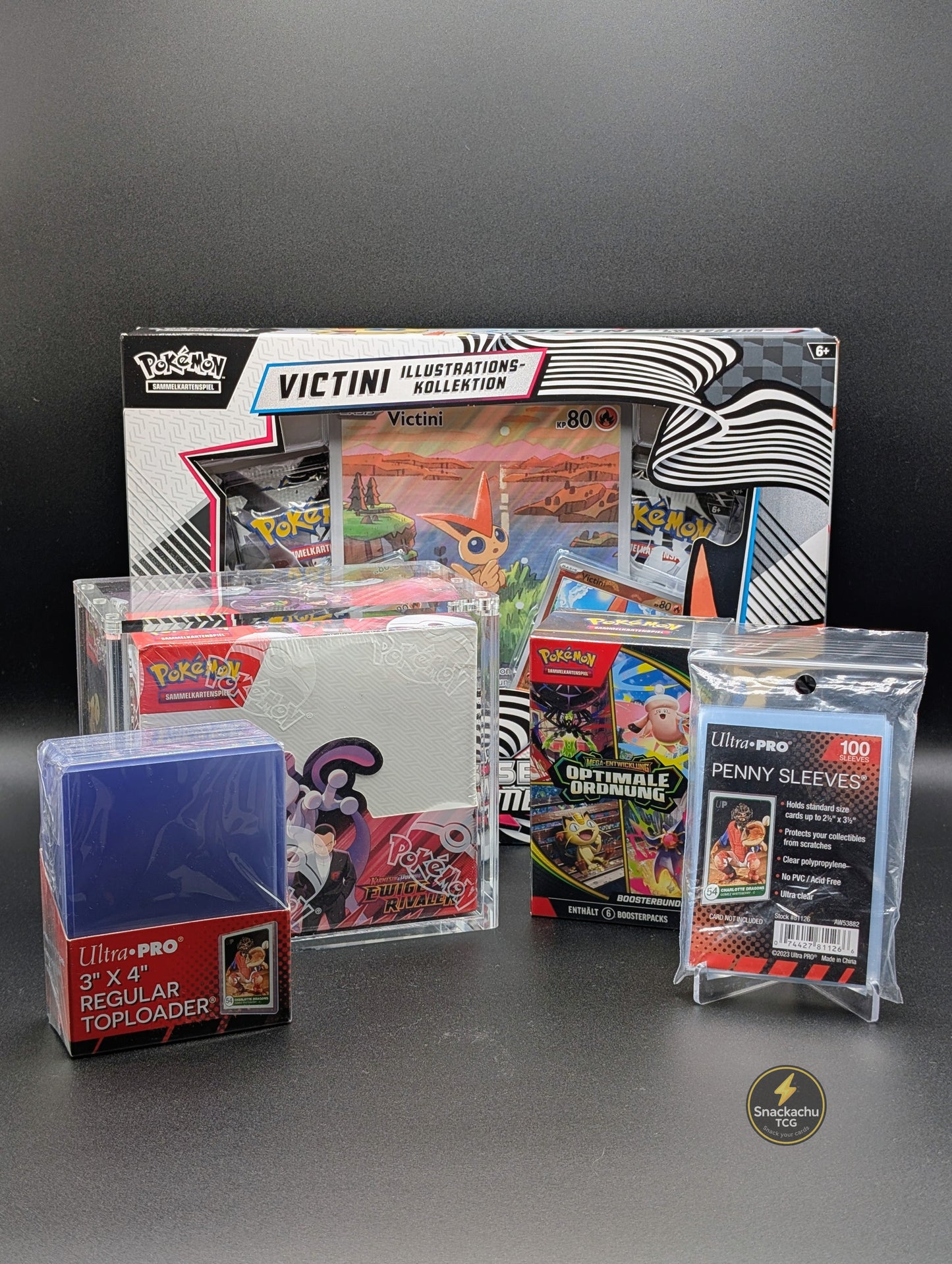 Pokemon Mega Bundle - Ewige Rivalen Display, Victini Kollektion & Optimale Ordnung (Deutsch))