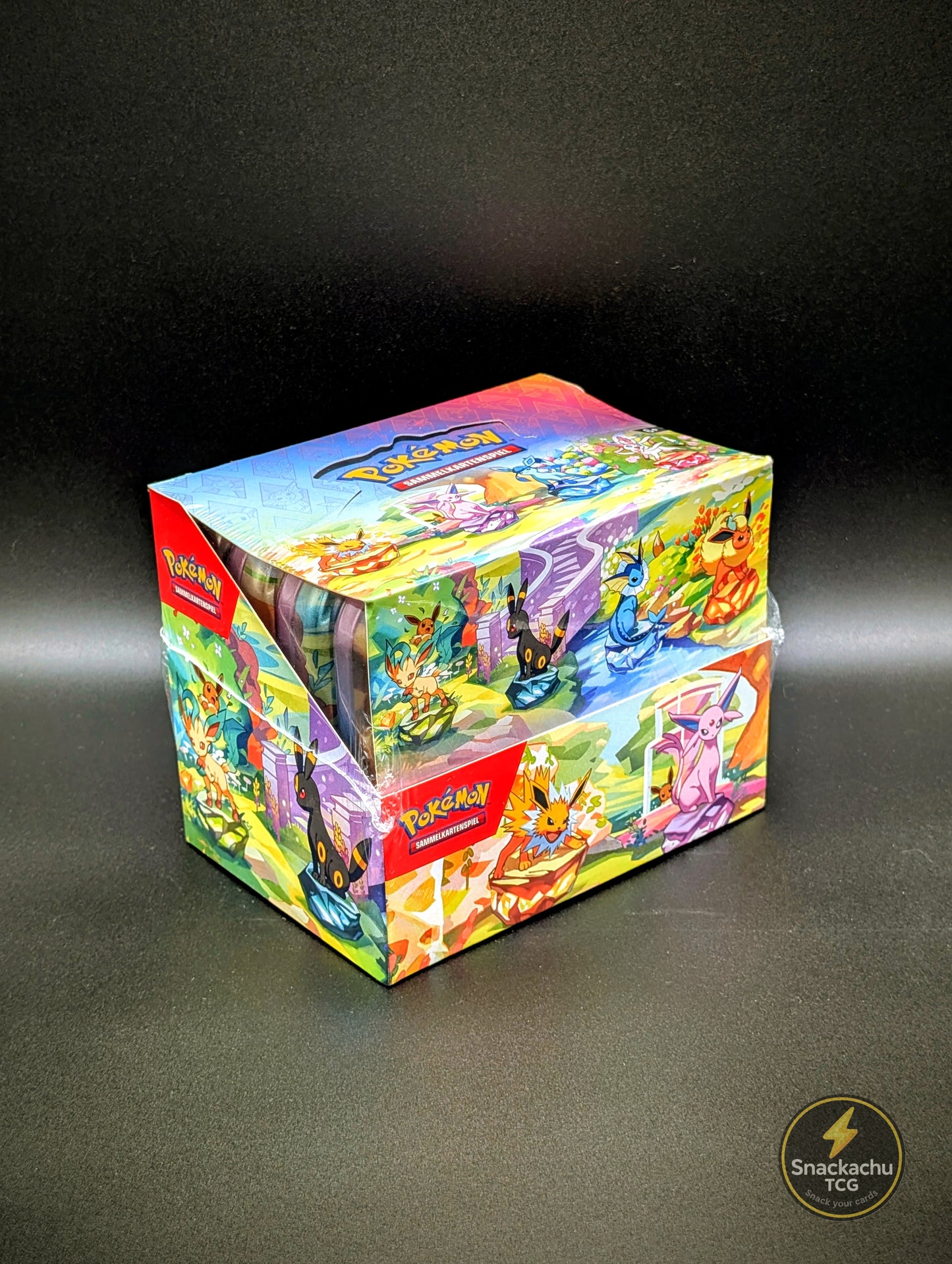 Pokemon Prismatic Evolutions Mini Tin Display (German)