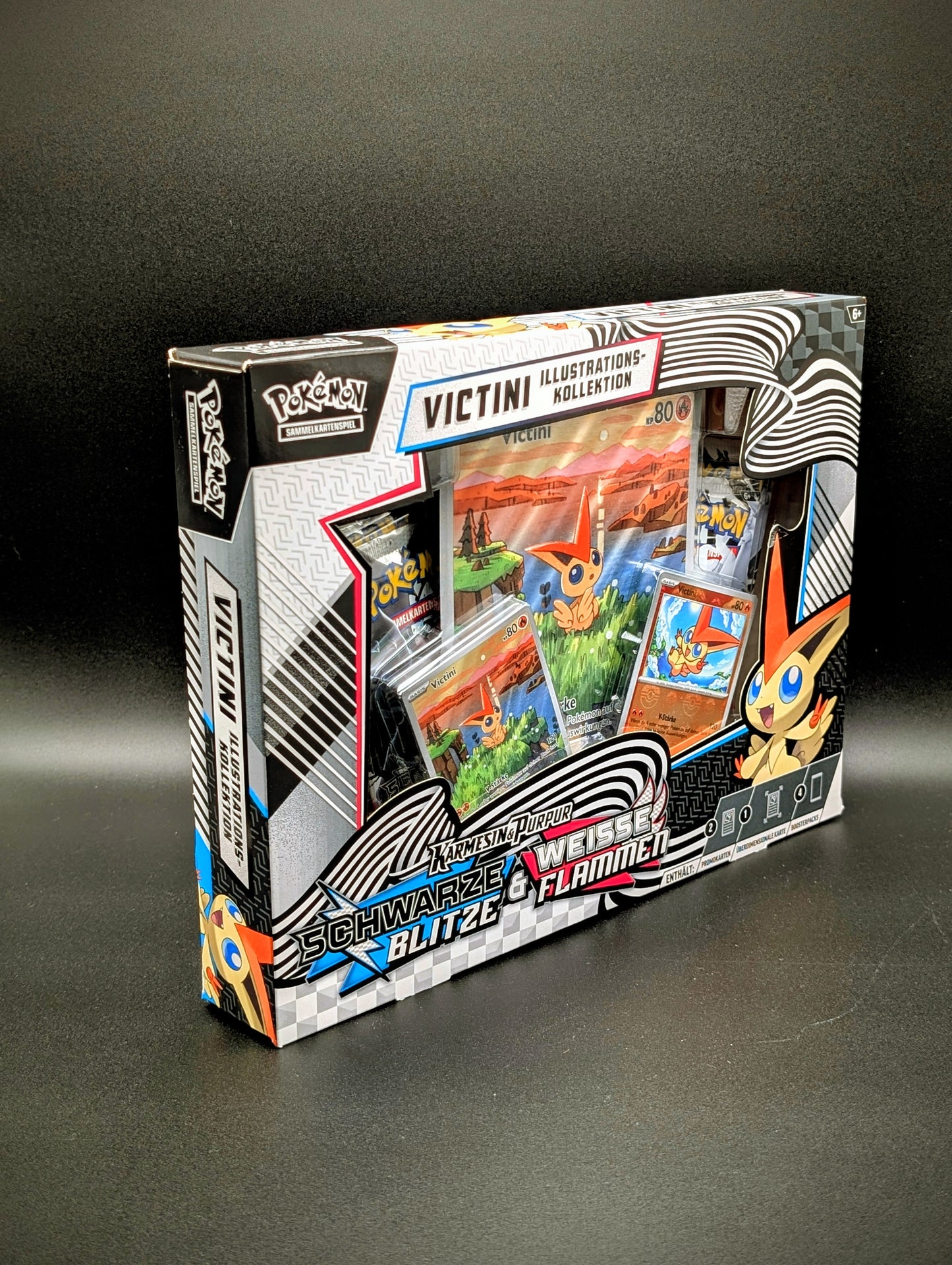 Pokemon Karmesin & Purpur: Schwarze Blitze & Weisse Flammen Victini Illustration Kollektion (Deutsch)